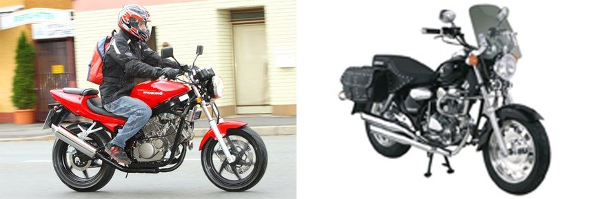 Motorrad Vergleich Hyosung GT 125 Naked 2009 Vs Keeway Superlight 125 2008