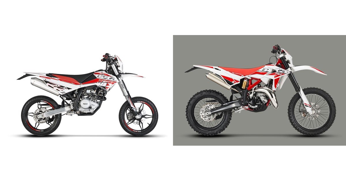 Motorrad Vergleich Beta RR Motard 125 4T LC 2020 vs. Beta RR 125 2T 2019