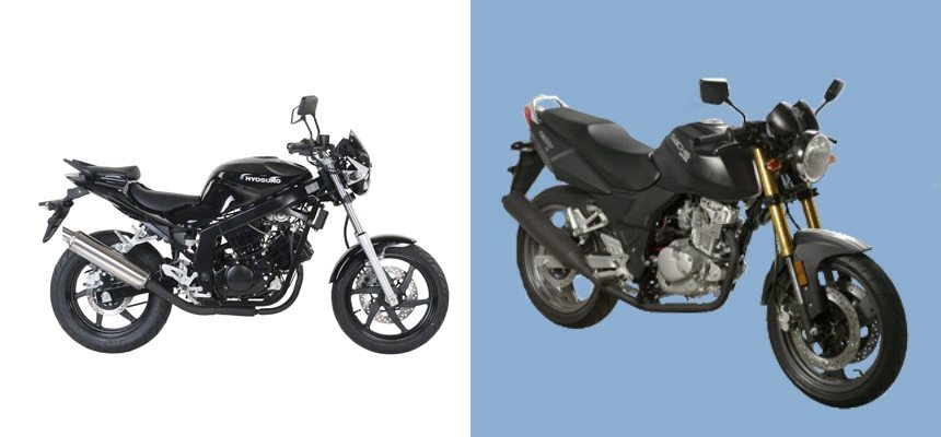 Motorrad Vergleich Hyosung Gt Naked Vs Sachs Roadster