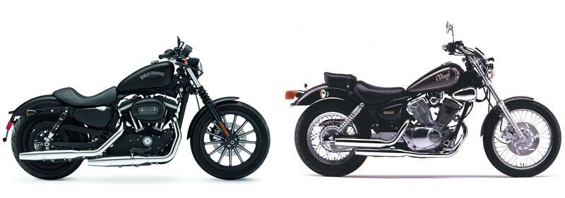 Harley-Davidson Sportster XL 883 N Iron 2013 vs Yamaha XV 250 Virago 2021