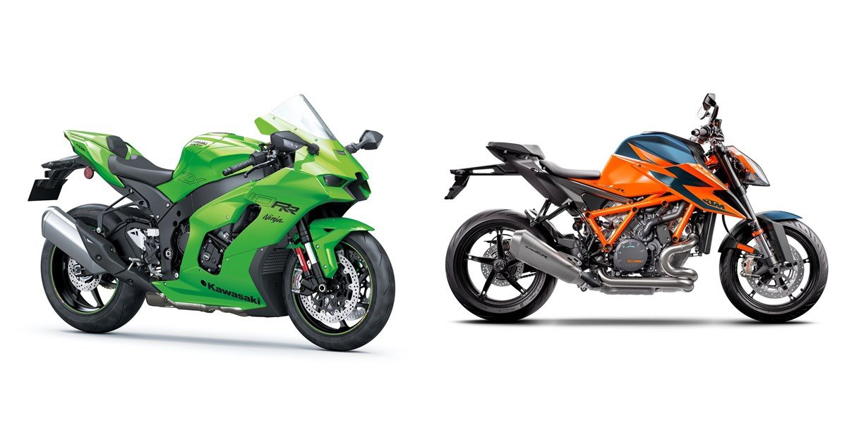 KTM 1290 Super Duke R 2018 vs Kawasaki Ninja ZX-10R 2014