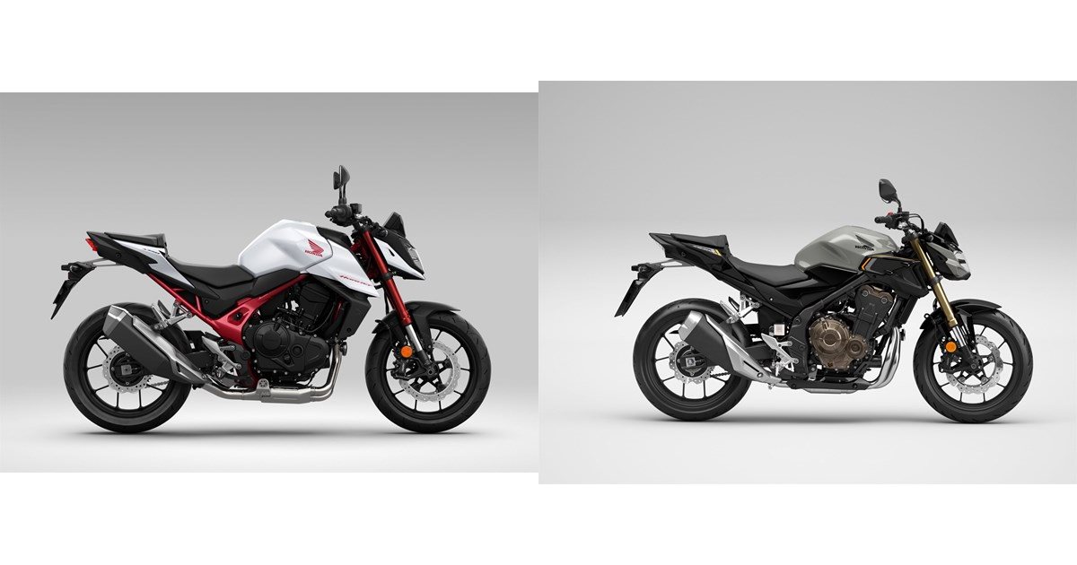 Motorrad Vergleich Honda CB750 Hornet 2023 vs. Honda CB500F 2022
