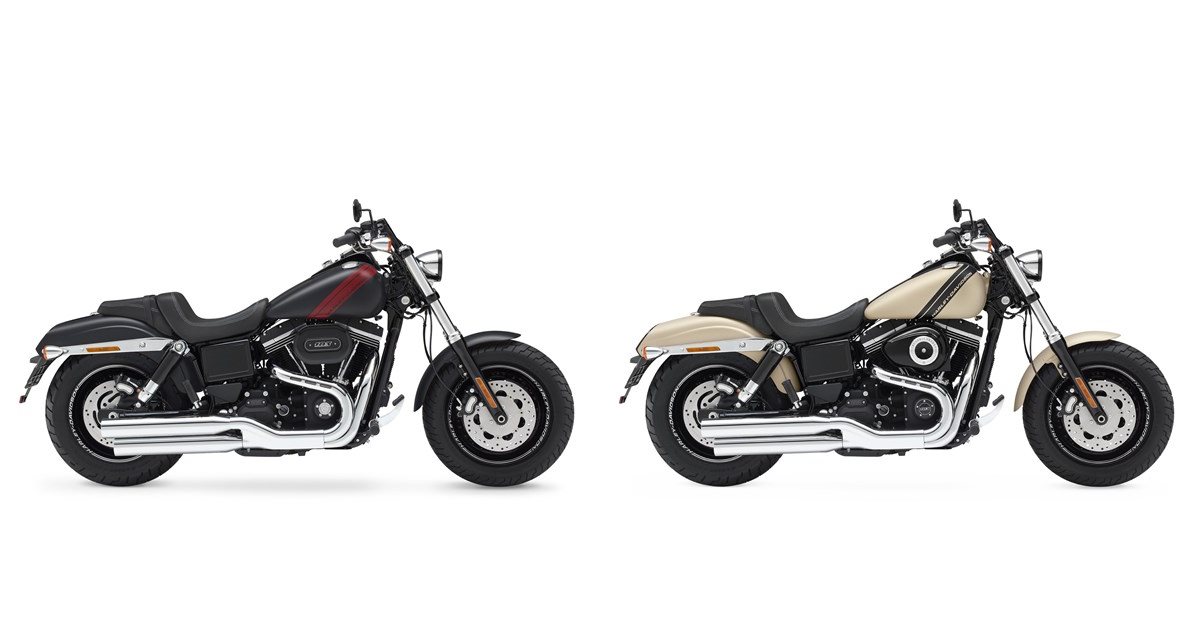 Motorrad Vergleich Harley Davidson Dyna Fat Bob Fxdf 17 Vs Harley Davidson Dyna Fat Bob Fxdf 16