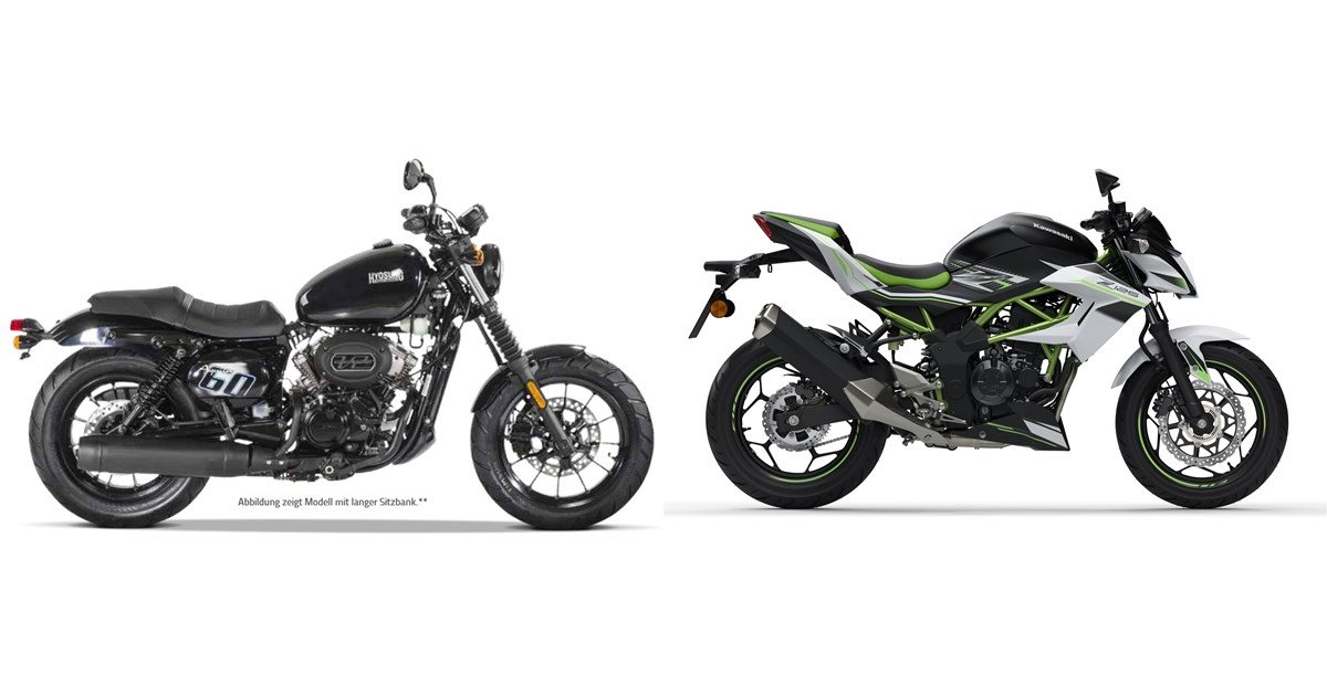 Motorrad Vergleich Hyosung Gv S Aquila Vs Kawasaki Z