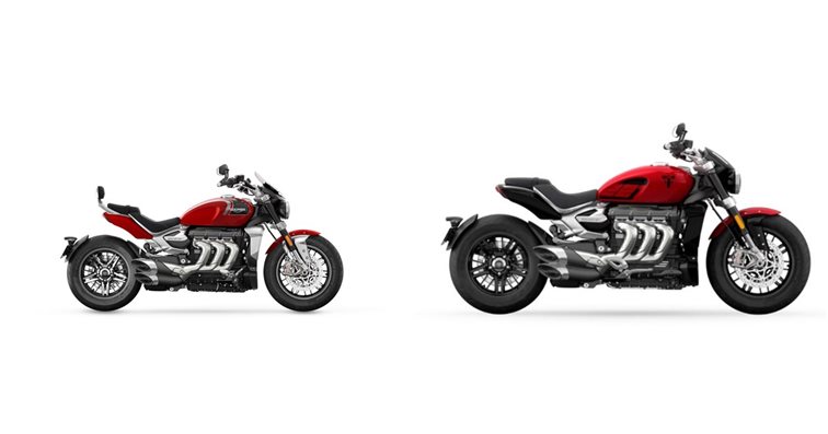 Motorrad Vergleich Triumph Rocket 3 GT 2023 vs. Triumph Rocket 3 R 221 ...
