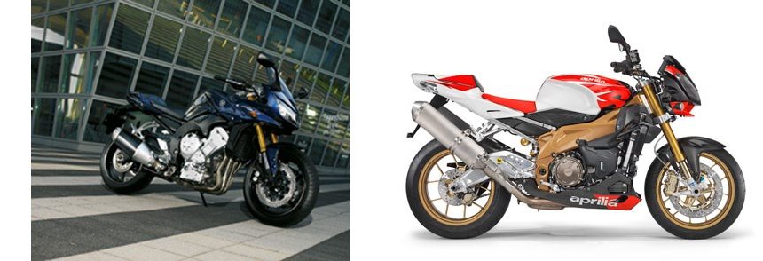 Motorrad Vergleich Yamaha FZ1 Fazer 2006 vs. Aprilia RSV 1000 Tuono ...