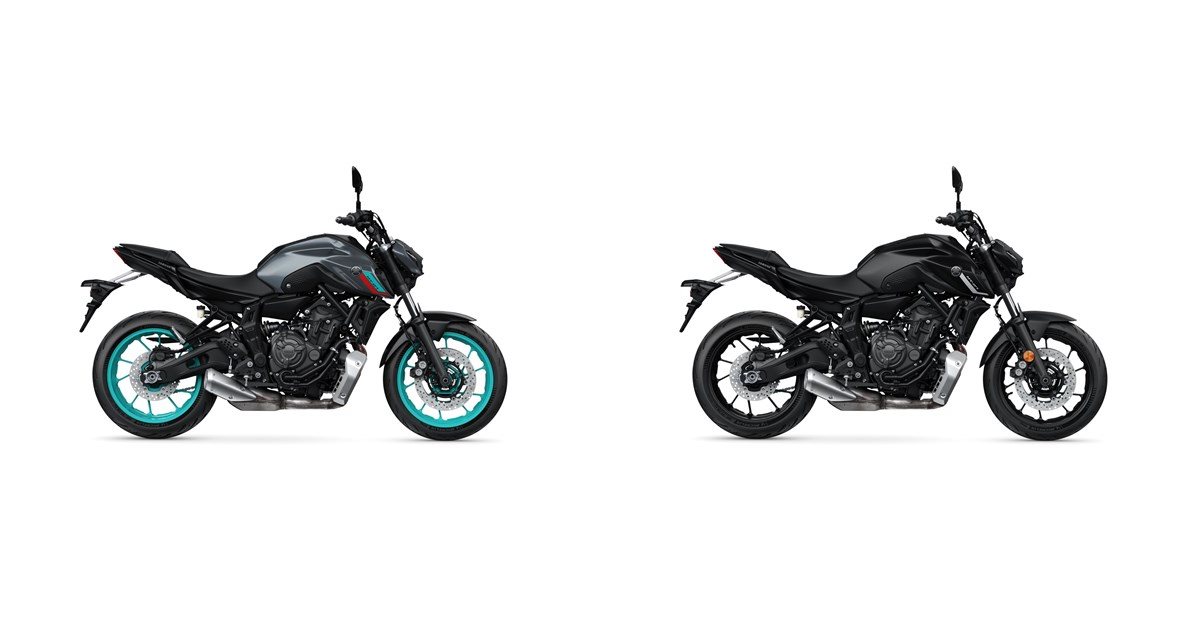 Motorrad Vergleich Yamaha MT-07 2022 vs. Yamaha MT-07 Pure 2023