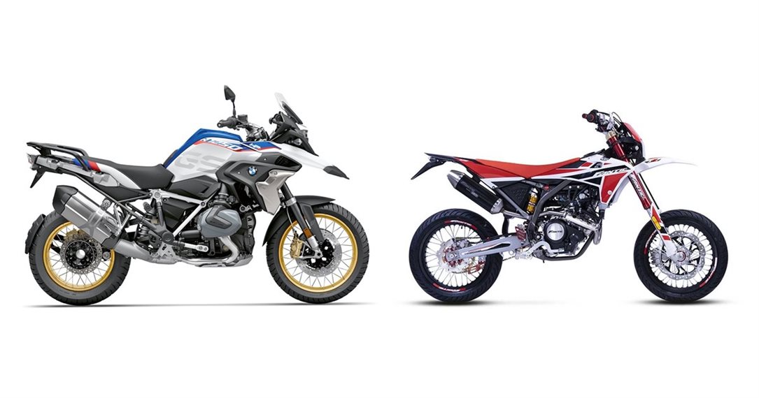 Motorrad Vergleich BMW R 1250 GS 2022 vs. Fantic XMF 125 Competition 2021