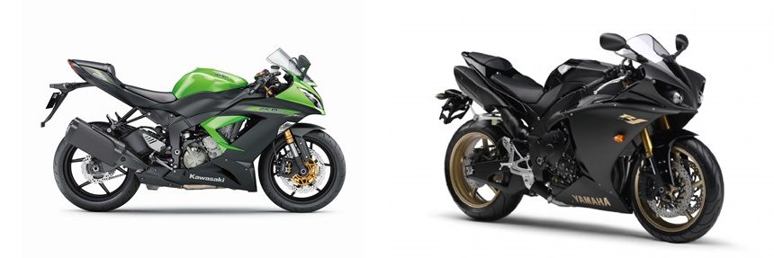 Kawasaki Ninja ZX-6R 636 2014 vs Yamaha R1 2010