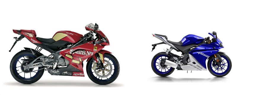 Aprilia Rs 125 Vs Yamaha Yzf R125 Motorrad Vergleich Aprilia RS 125 Racing 2008 vs. Yamaha YZF-R125 2017