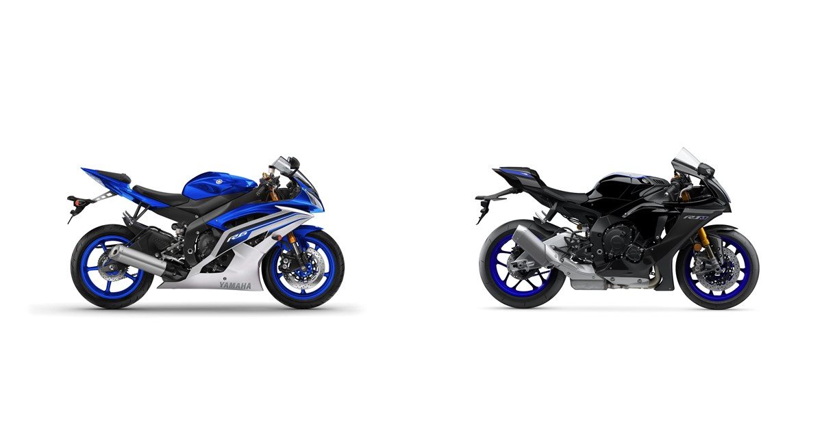 Motorrad Vergleich Yamaha YZF-R6 2017 vs. Yamaha R1M 2020