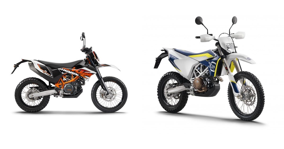 Motorrad Vergleich KTM 690 Enduro R 2018 vs. Husqvarna 701 Enduro 2016