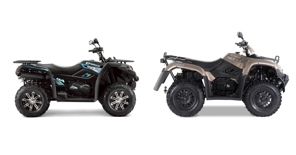 Motorrad Vergleich CFMOTO CForce 450 EFI 4x4 L DLX 2021 vs. Kymco MXU