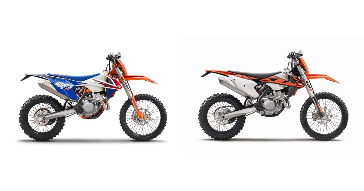 KTM 250 EXC-F SIX DAYS 2018 vs KTM 250 EXC-F 2018 KTM 250 EXC-F SIX DAYS 2018 vs KTM 250 EXC-F 2018
