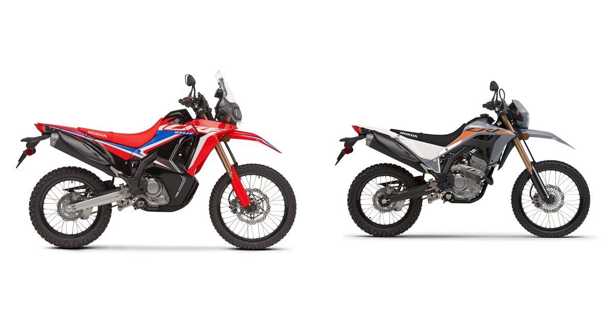Motorrad Vergleich Honda CRF300 Rally 2021 vs. Honda CRF300L 2023