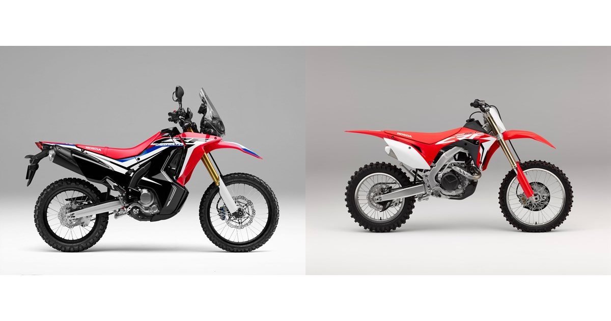 Motorrad Vergleich Honda CRF250 Rally 2019 vs. Honda CRF 450 RX 2019