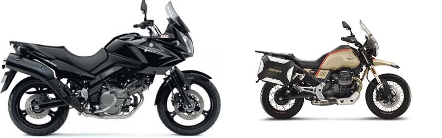  Comparación de motos Suzuki V-Strom vs. Moto Guzzi V8 TT Viajes