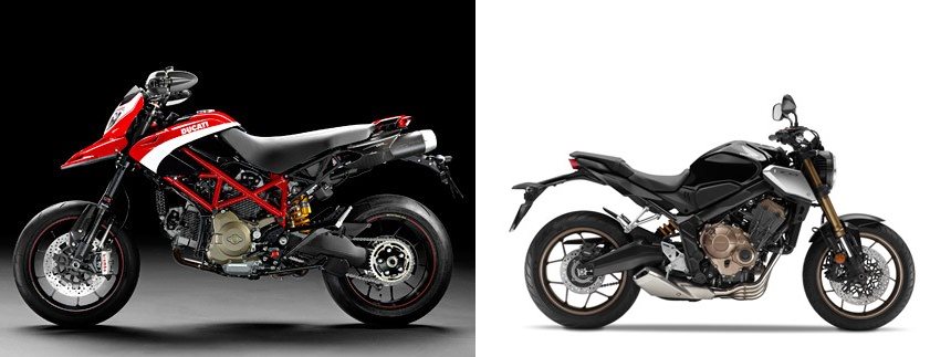 Ducati Hypermotard 1100 Evo SP 2012 vs Honda CB650R 2020