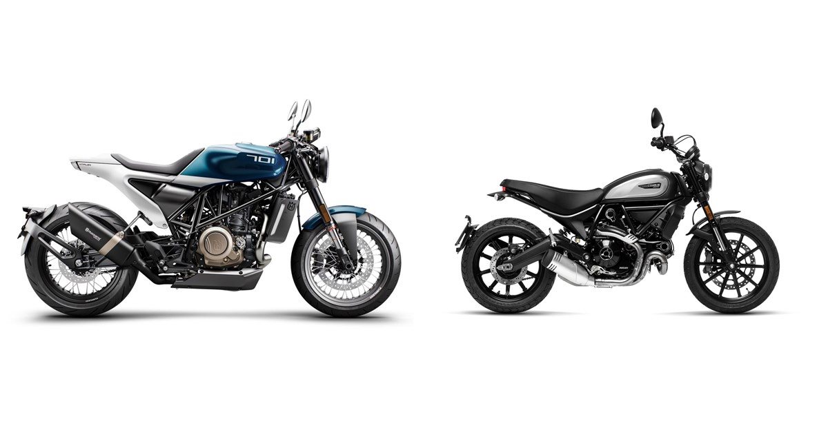 Motorrad Vergleich Husqvarna Vitpilen 701 2020 vs. Ducati Scrambler ...