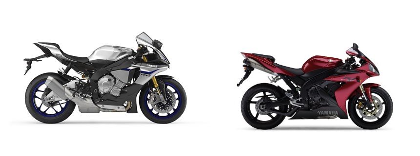 Motorrad Vergleich Yamaha R1M 2015 vs. Yamaha R1 2005