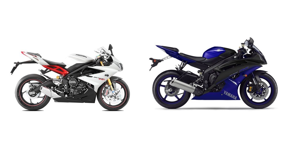 Motorrad Vergleich Triumph Daytona 675 R 2016 vs. Yamaha YZF-R6 2014