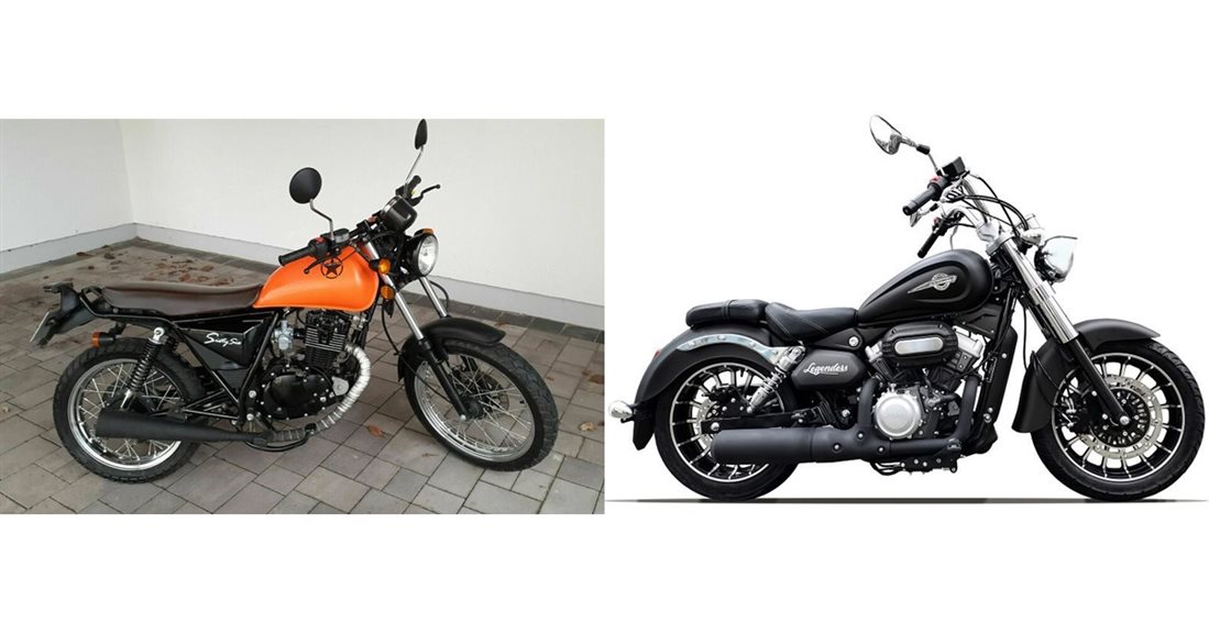 2022 125 V Motorrad 125 vs. 2022 Luxxon MAG SixtySix Legenders Vergleich