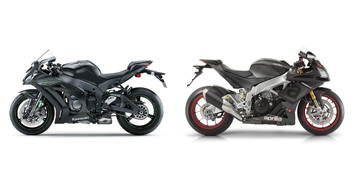 Motorrad Vergleich Kawasaki Ninja ZX10R 2016 vs. Aprilia RSV4 RR 2015