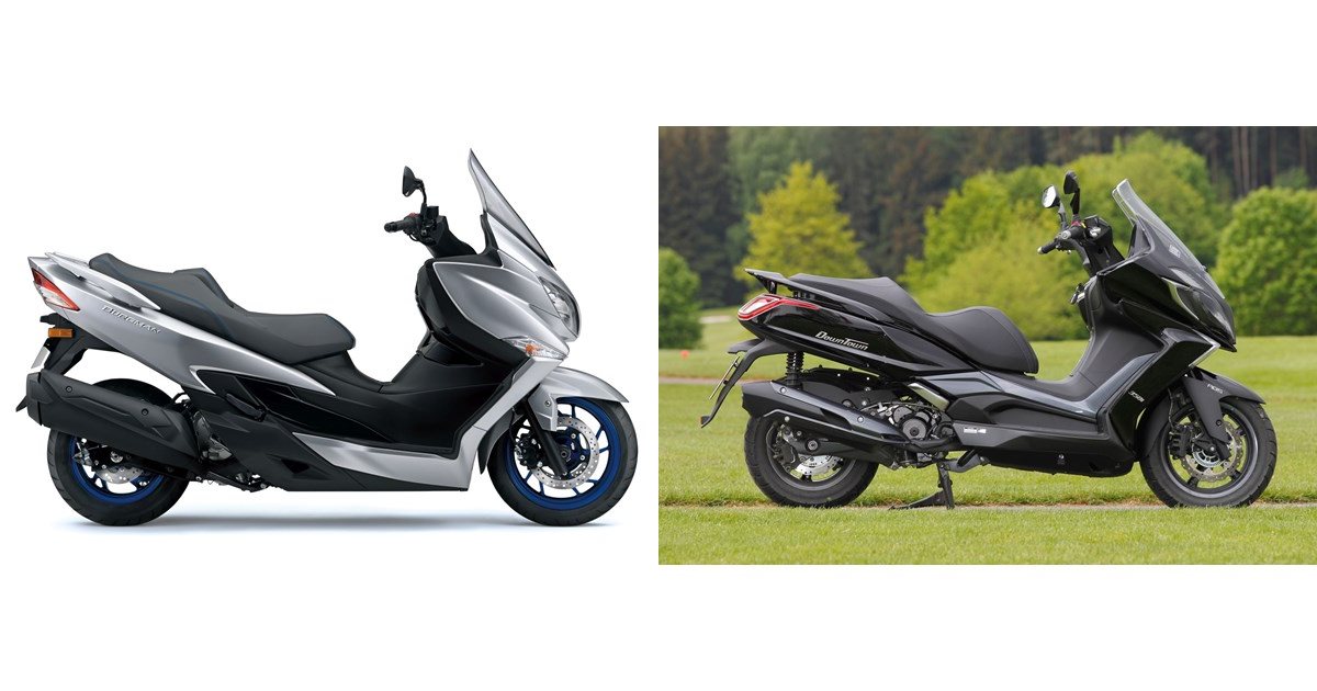 Motorrad Vergleich Suzuki Burgman 400 2022 Vs Kymco Downtown 350i 2018