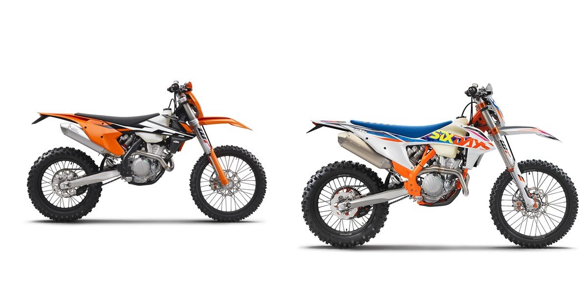 KTM 350 EXC-F 2017 vs KTM 350 EXC-F Sixdays 2022