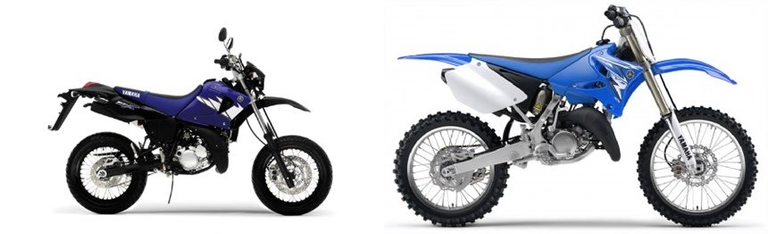 Motorrad Vergleich Yamaha DT 125 X 2005 vs. Yamaha YZ 125 LC 2009
