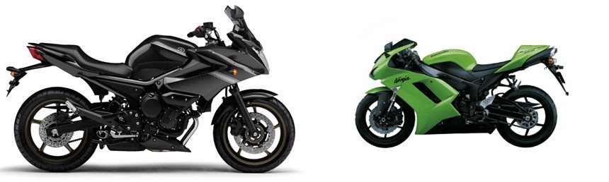 Yamaha XJ6 Diversion 2009 vs Kawasaki Ninja ZX-6R 2008