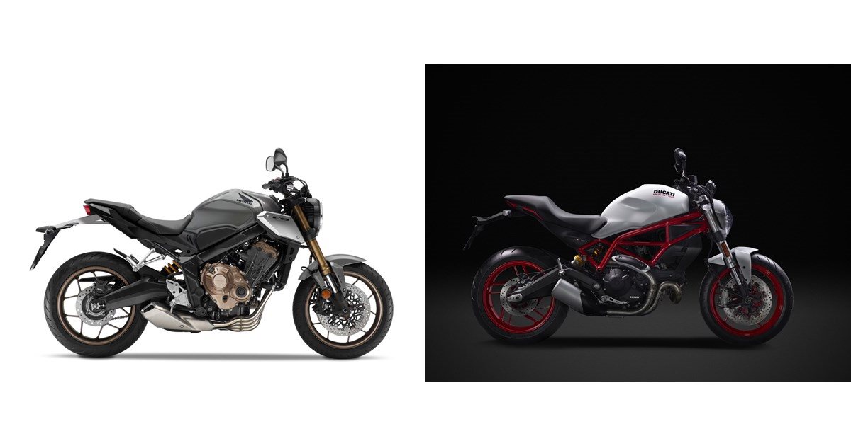 Motorrad Vergleich Honda CB650R 2021 Vs. Ducati Monster 797 2017