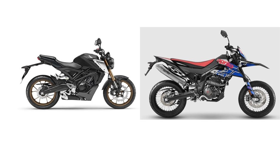 Motorrad Vergleich Honda Cb125r 2023 Vs Aprilia Sx 125 2023