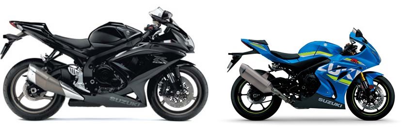 Motorrad Vergleich Suzuki GSX-R 750 2009 vs. Suzuki GSX-R 1000 2015