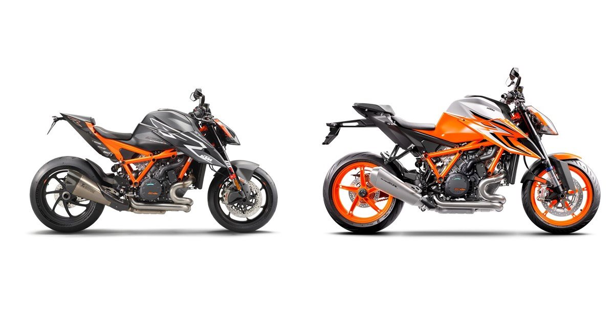 Motorrad Vergleich KTM 1290 Super Duke RR 2023 vs. KTM 1290 Super Duke ...