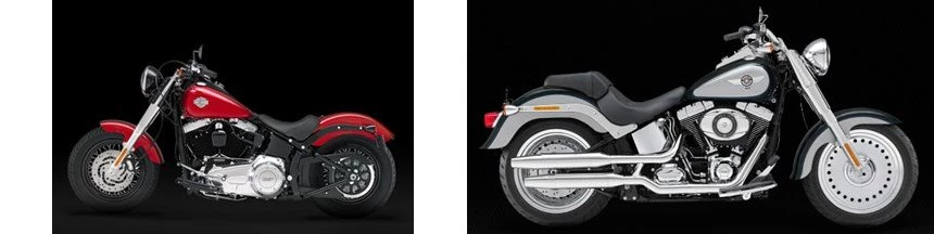 Flstf Injection Harley-Davidson Softail Slim FLS 2012 vs Harley-Davidson Softail Fat ...