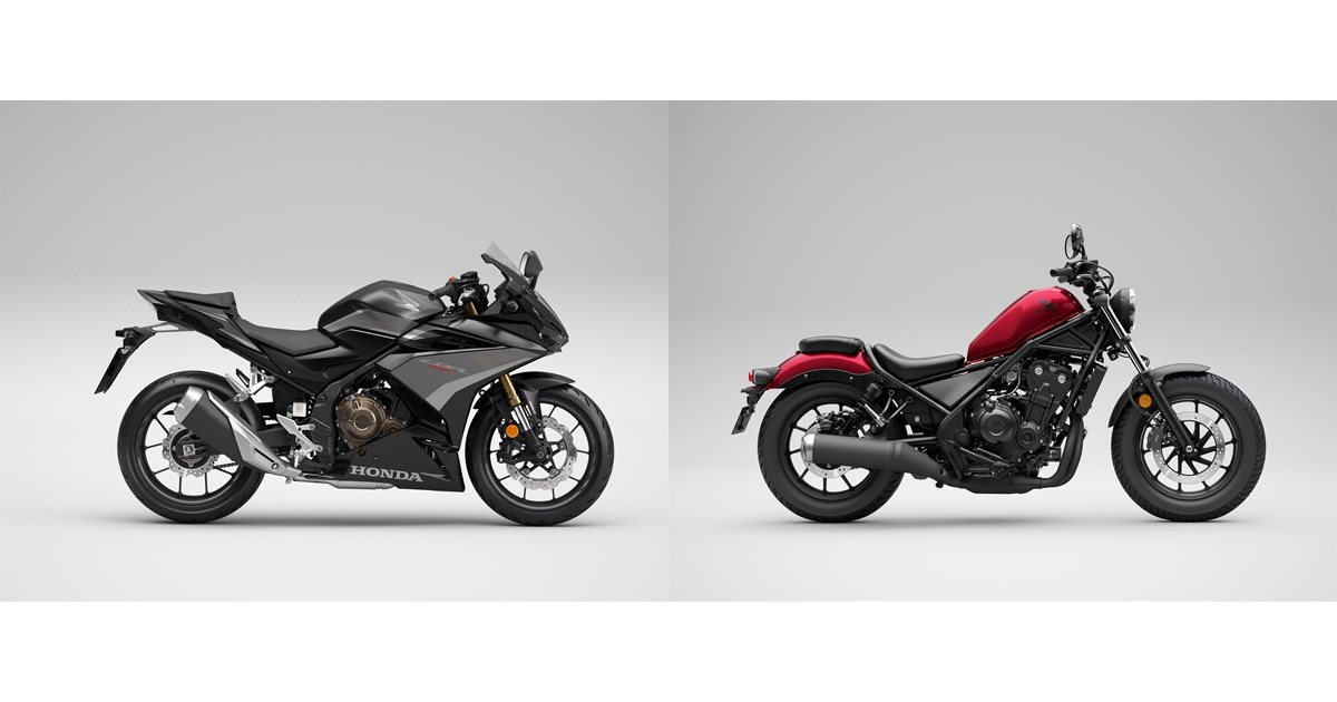 Motorrad Vergleich Honda CBR500R 2022 vs. Honda CMX500 Rebel 2023