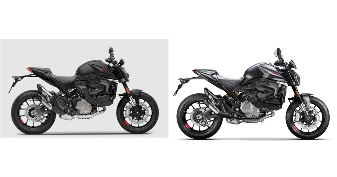 Motorrad Vergleich Ducati Monster 2023 Vs. Ducati Monster + 2023