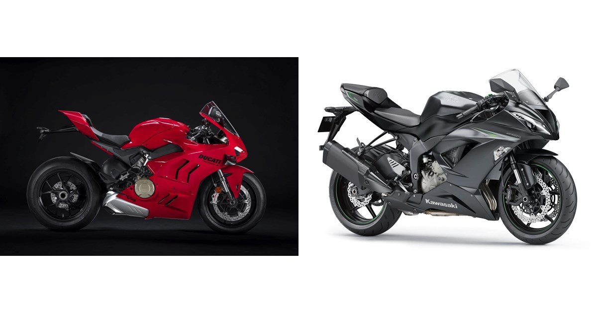 Ducati Panigale V4 2022 vs Kawasaki Ninja ZX-6R 636 2017