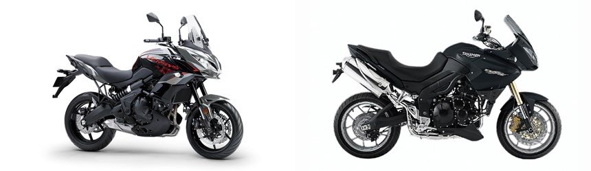 Motorrad Vergleich Kawasaki Versys 650 2021 vs. Triumph Tiger 1050 2012