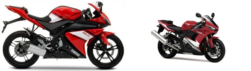 Yamaha R125 2009 vs Yamaha YZF-R6 2006