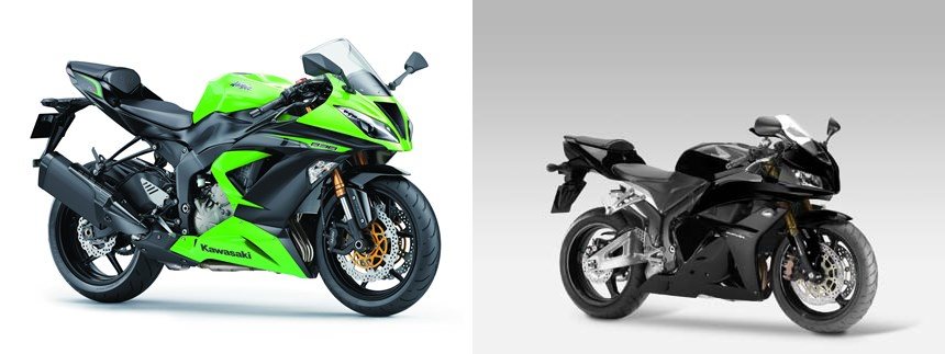 Kawasaki Ninja ZX-6R 636 2013 vs Honda CBR600RR 2012
