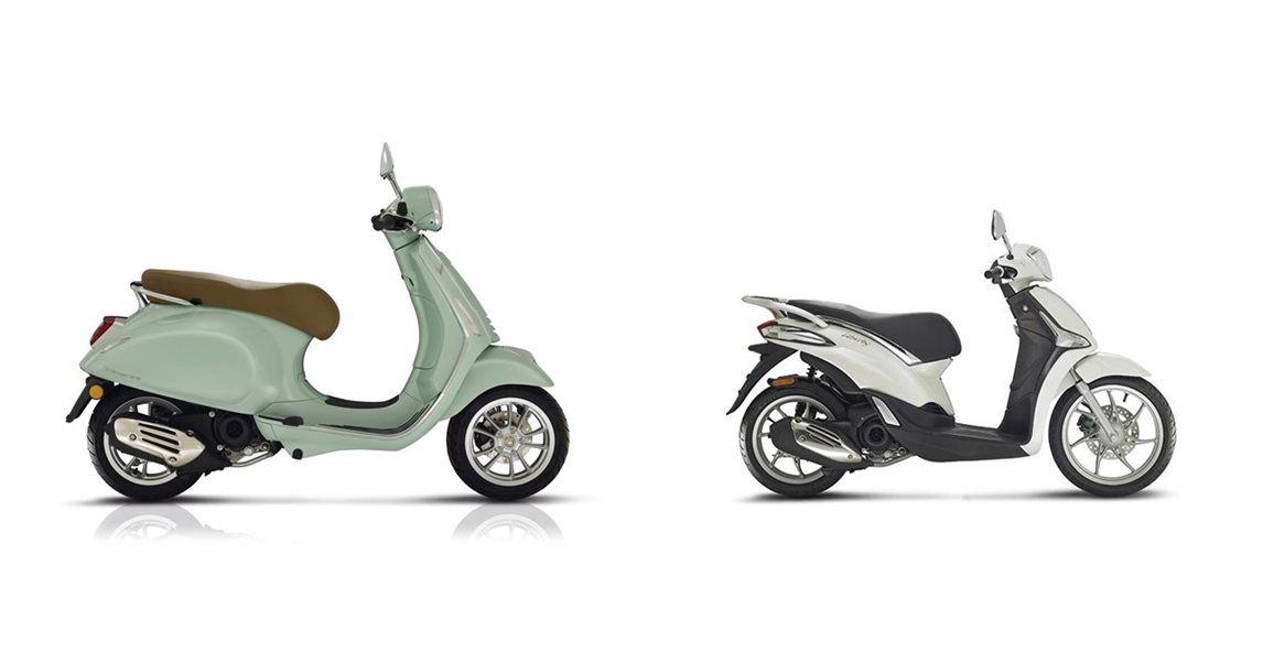 Motorrad Vergleich Vespa Primavera 50 4t 2020 Vs Piaggio Liberty 50