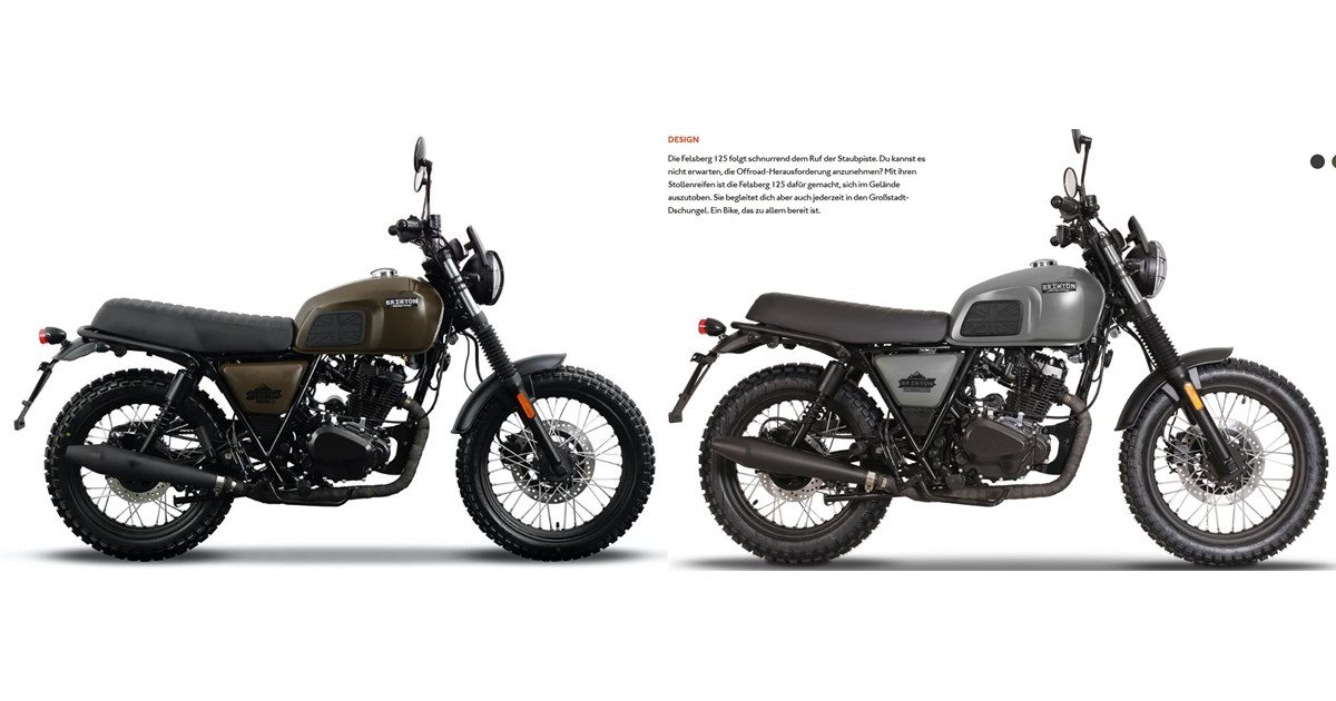 Motorrad Vergleich Brixton Felsberg 125 2023 vs. Brixton Felsberg 125 2022