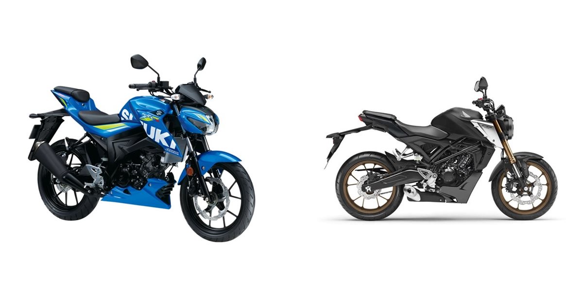 Motorrad Vergleich Suzuki GSX S125 2019 vs. Honda CB125R 2023