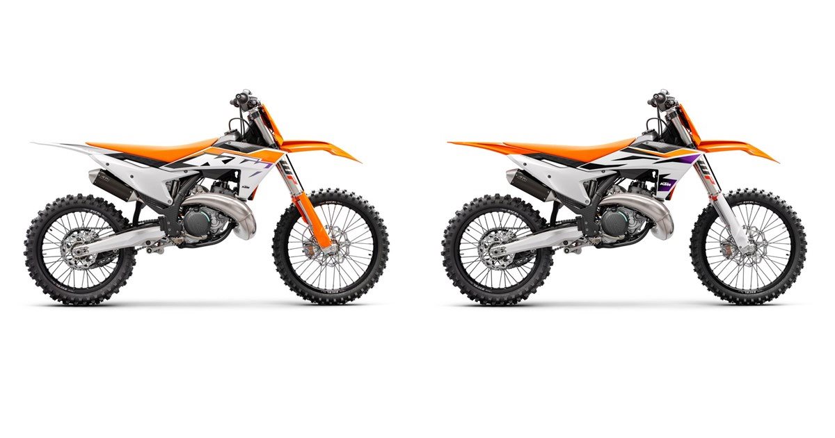 Motorrad Vergleich KTM 300 SX 2023 vs. KTM 250 SX 2024