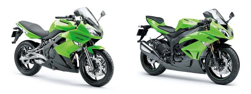 Kawasaki ER-6f 2009 vs Kawasaki Ninja ZX-6R 2009