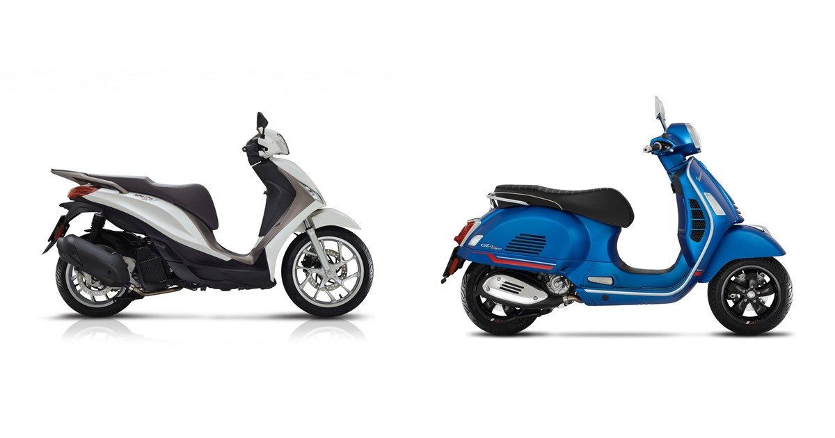 Motorrad Vergleich Piaggio Medley 125 Ie Iget 2020 Vs Vespa Gts 300