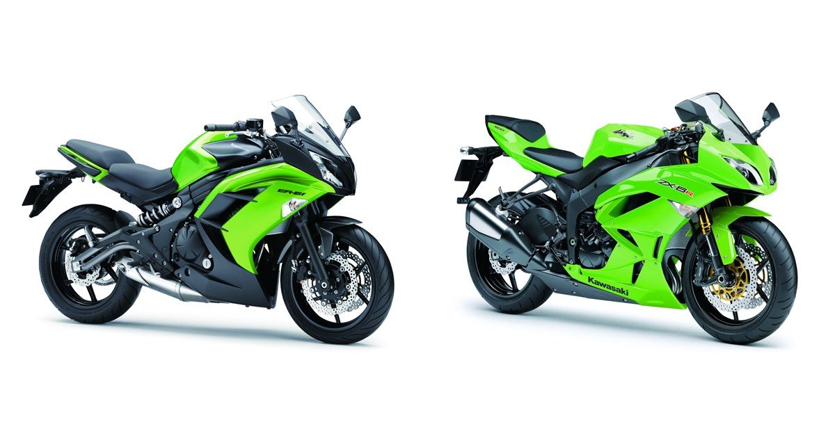 Kawasaki ER-6f 2013 vs Kawasaki Ninja ZX-6R 2016