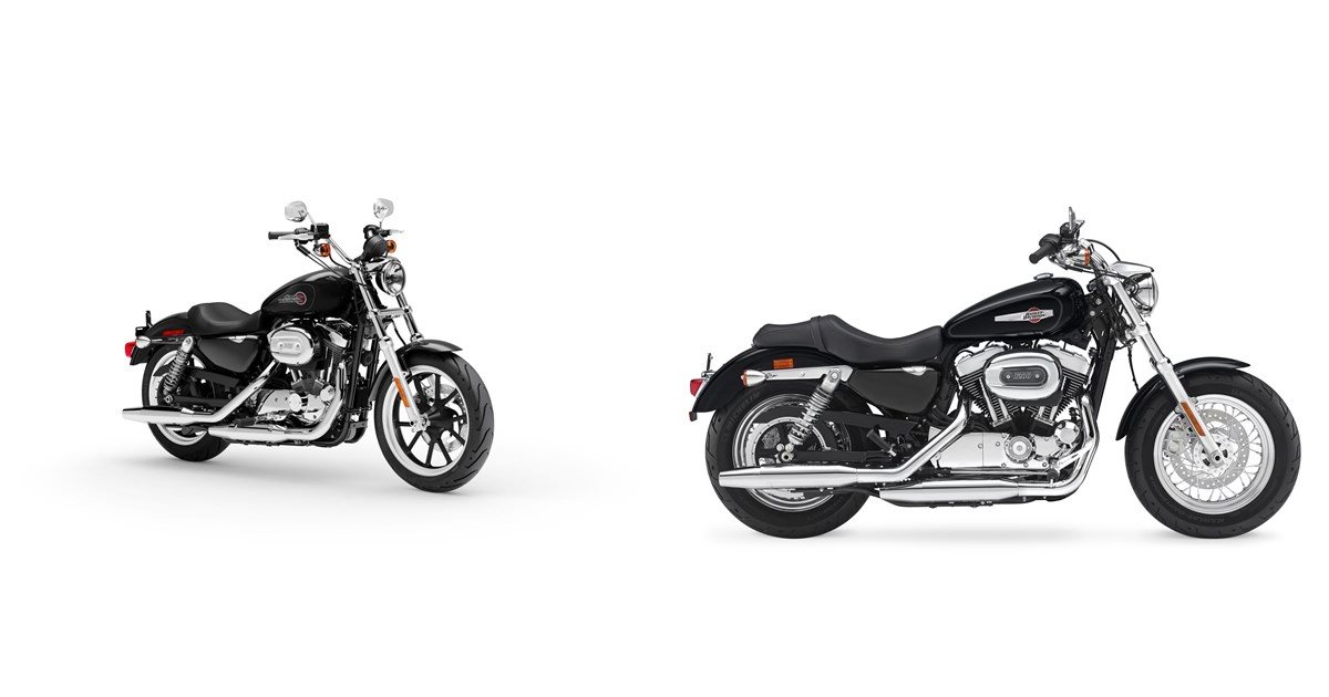 Motorrad Vergleich Harley Davidson Sportster Xl 8 L Superlow 19 Vs Harley Davidson Sportster Xl 10c Custom 17